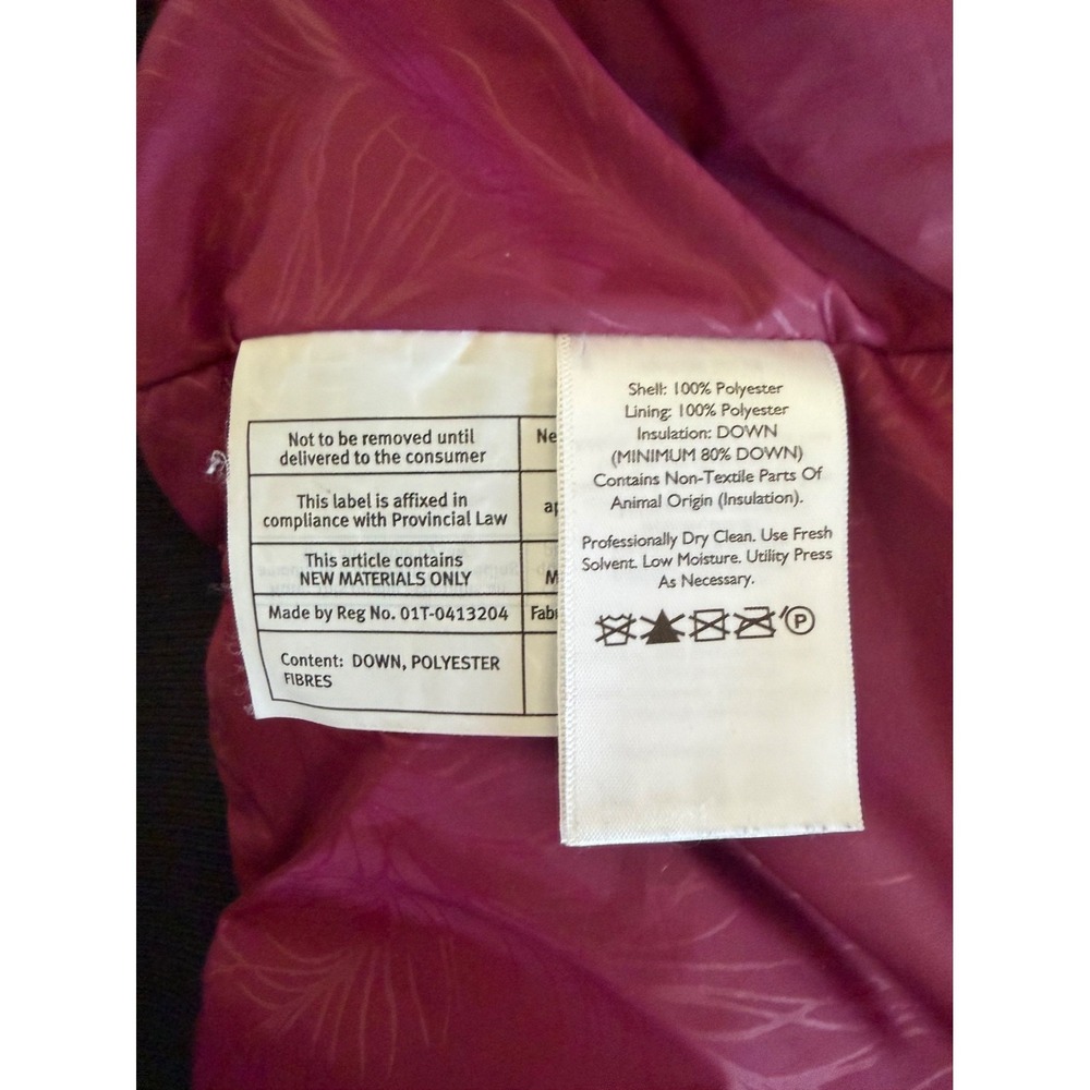 Eddie Bauer Down Packable Quilted Zip Up Vest Pockets Maroon/Black Womens Small - Picture 10 of 12